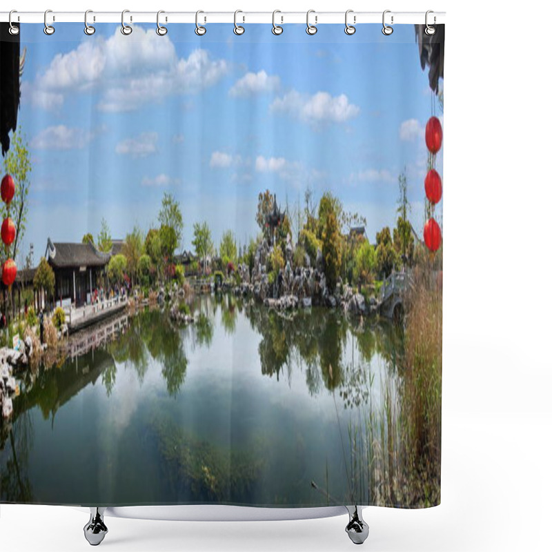 Personality  Suzhou Luzhi Ancient Town Jiangnan Cultural Park Shower Curtains