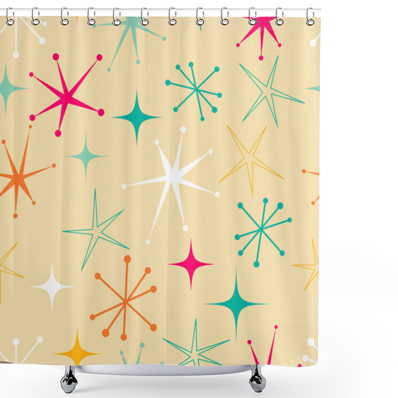 Personality  Retro Starry Pattern Shower Curtains