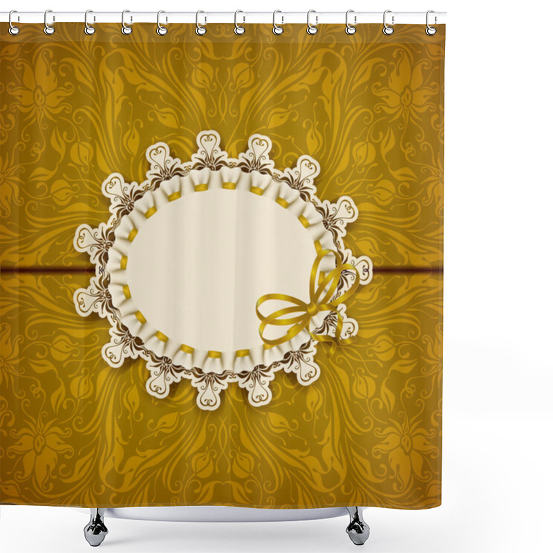 Personality  Elegant Template Luxury Invitation Card Shower Curtains