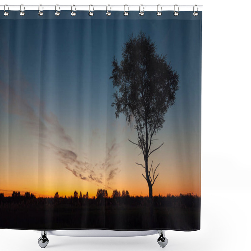 Personality  Sunset Rural Landscape Shower Curtains