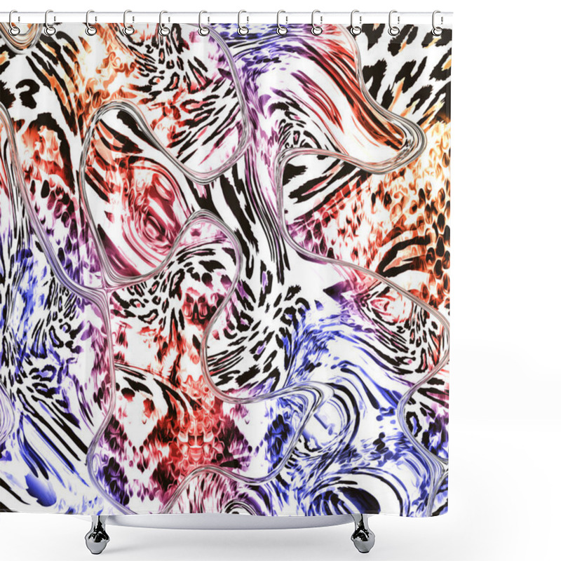 Personality  Cool Abstract  Background Tile Shower Curtains