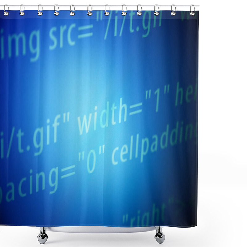 Personality  Screens With Program Web Code / Monitor Background Shower Curtains