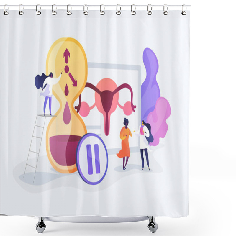 Personality  Menopause Concept Vector Illustration Shower Curtains