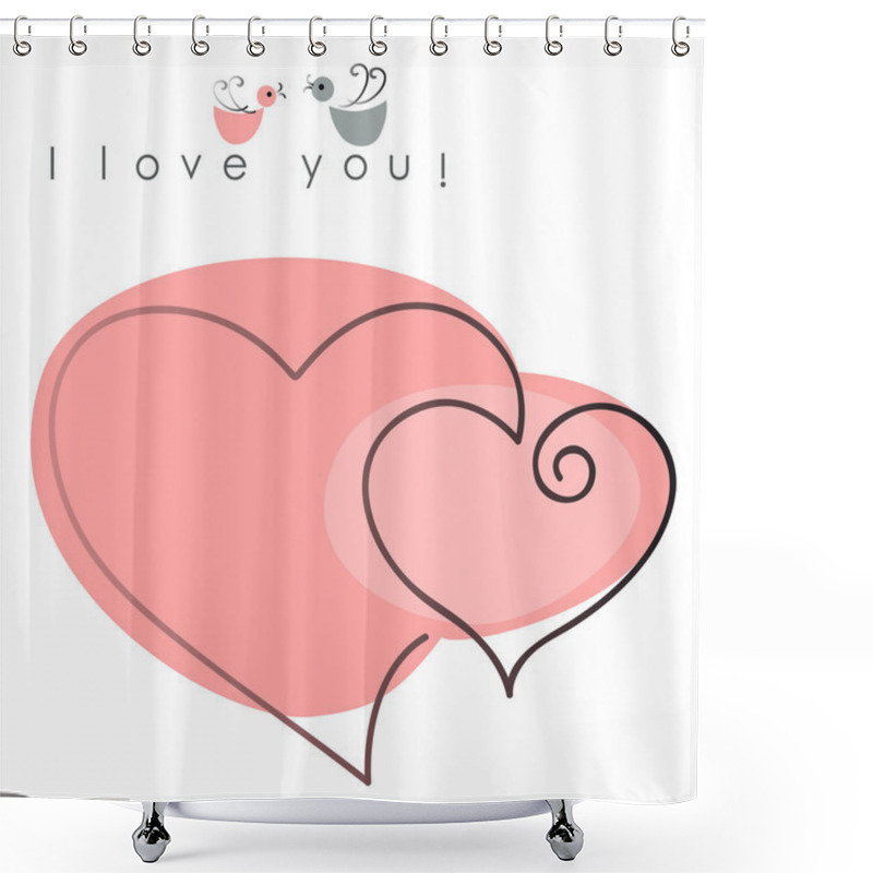 Personality  Valentine Hearts Shower Curtains