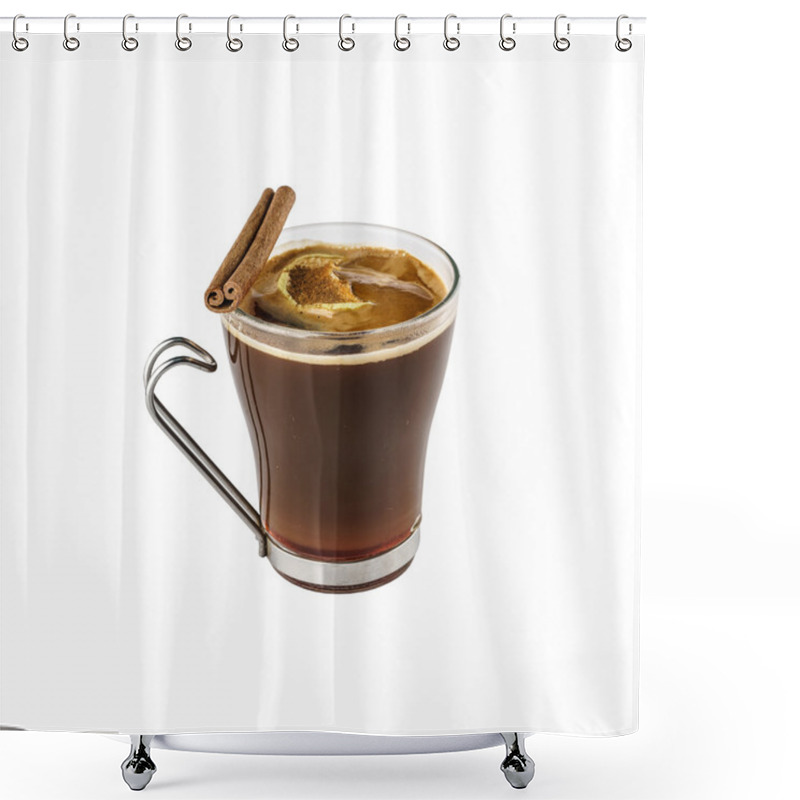 Personality  Cup Of Hot Coffee Shower Curtains