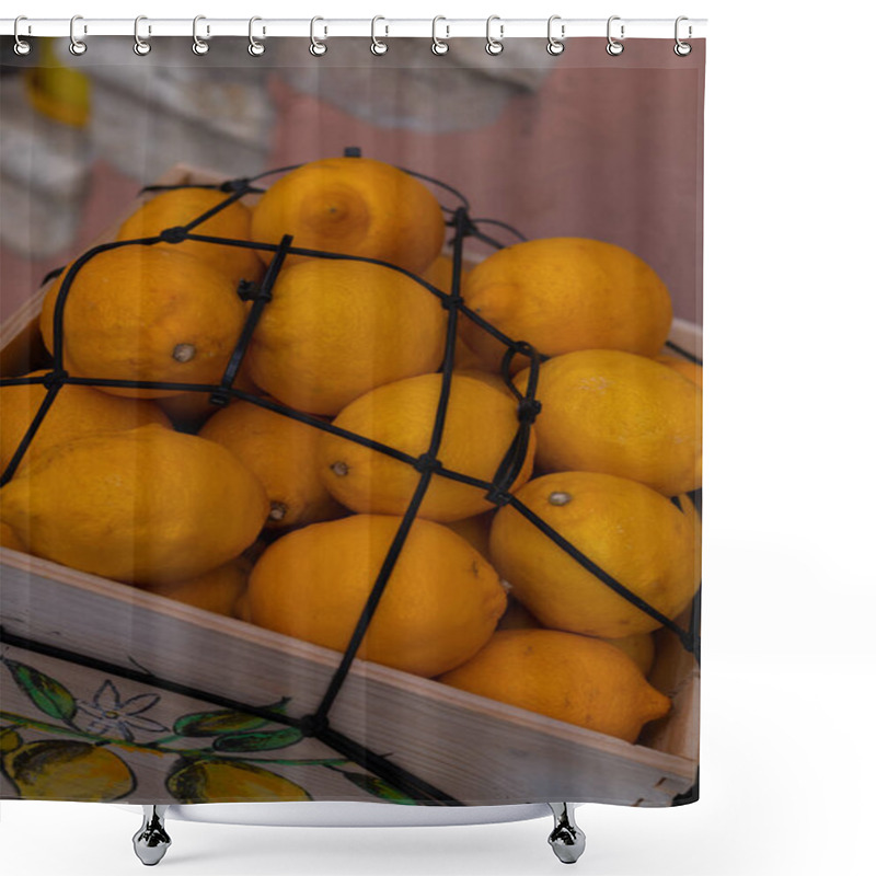 Personality  A Lot Of Lemons In A Net Shower Curtains