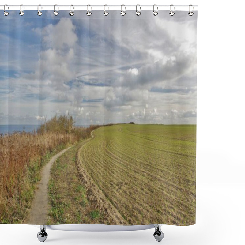 Personality  Trail Above The Cliffs Of Boltenhagen,district Redewisch,northwest Mecklenburg Shower Curtains