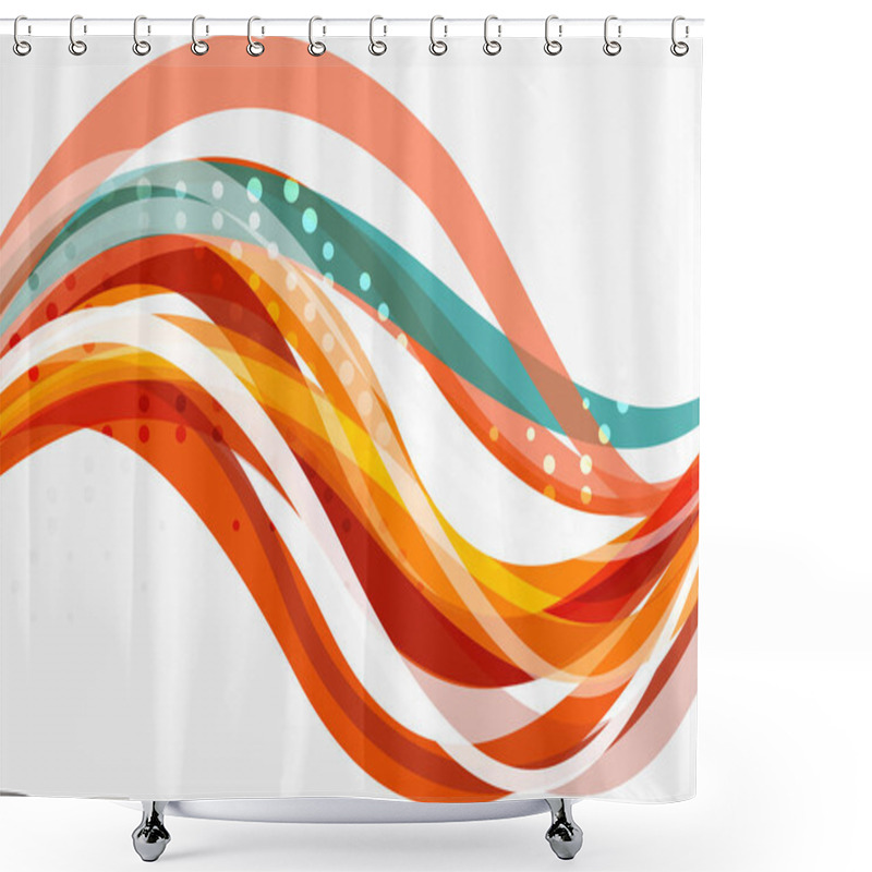 Personality  Flowing Abstract Background Shower Curtains