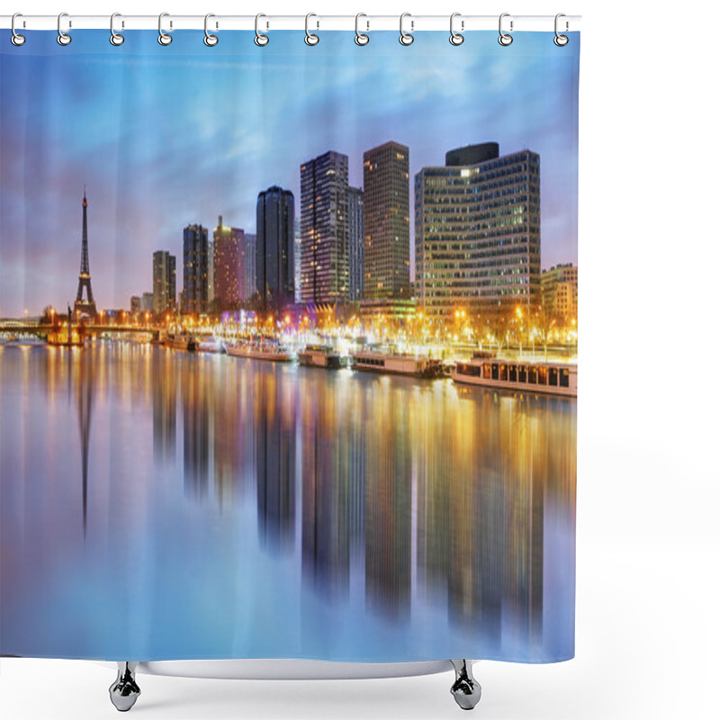 Personality  Paris Skyline With Eiffel Tower In Background Shower Curtains