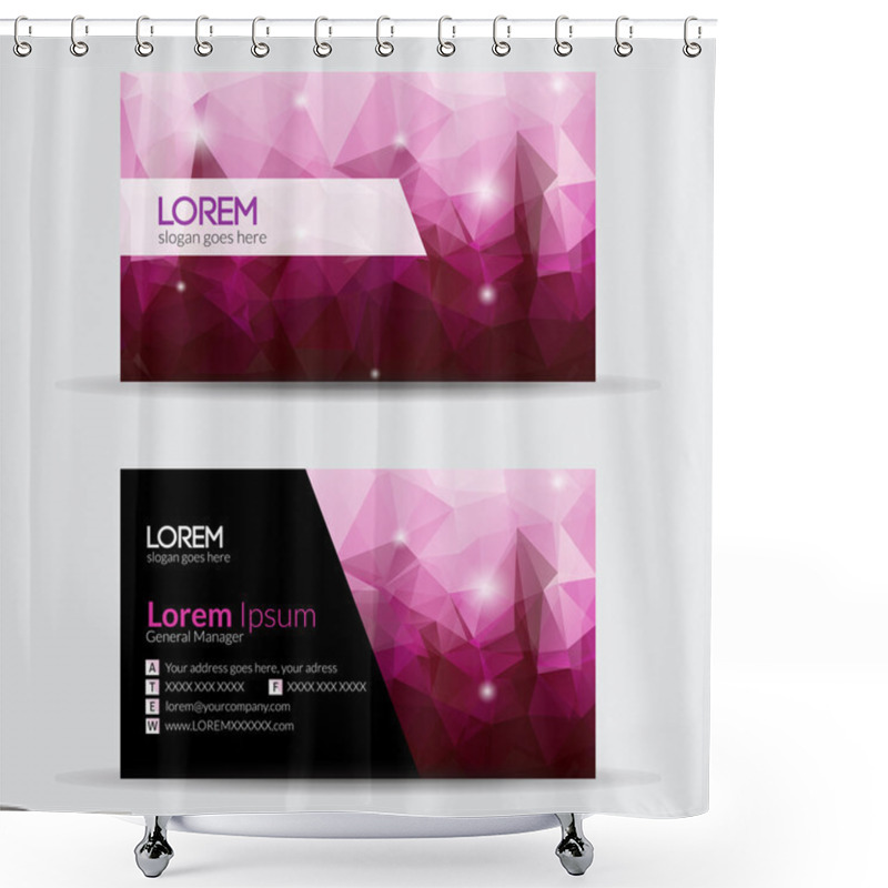 Personality  Business Cards - Abstract Polygonal Background Shower Curtains