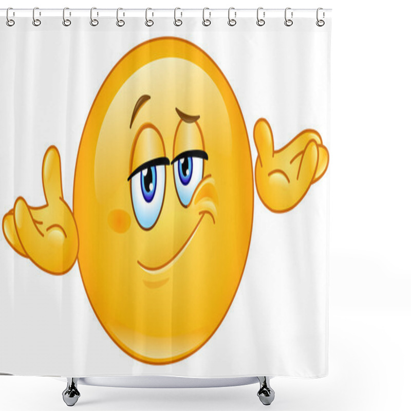 Personality  Who Cares Emoticon Shower Curtains