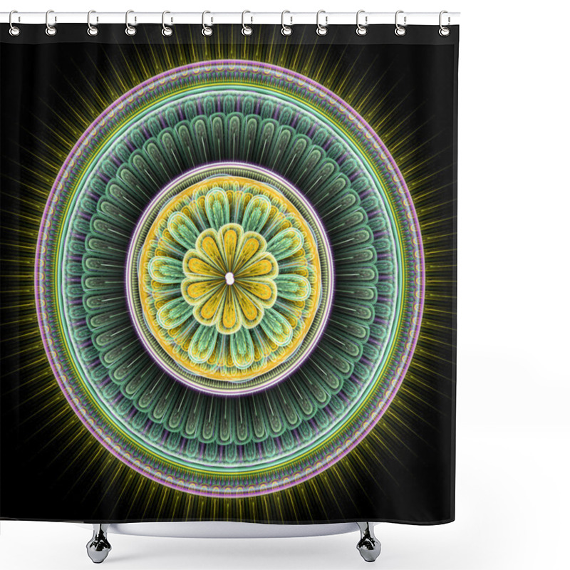 Personality  Stylized Flower Ornament. Shower Curtains