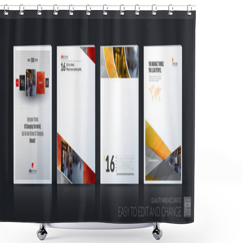 Personality  Abstract Vector Business Template. Brochure Layout, Cover Modern Shower Curtains