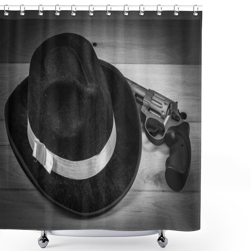 Personality  Hat And Gun Shower Curtains