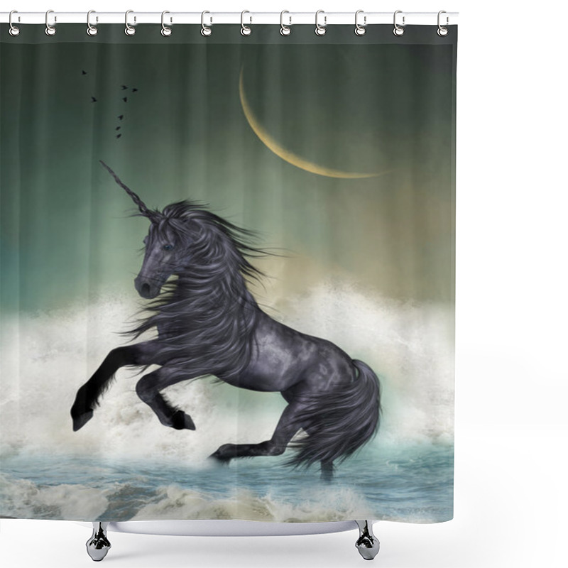 Personality  Unicorn Shower Curtains