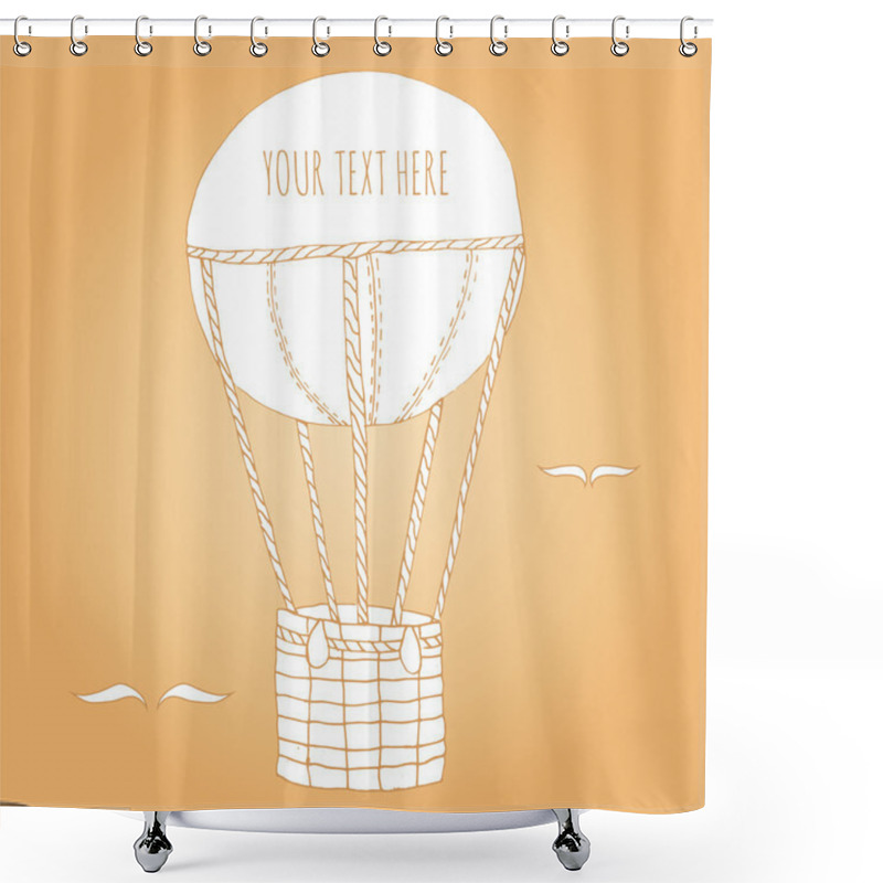 Personality  Air Ballon Hand Drawn Shower Curtains