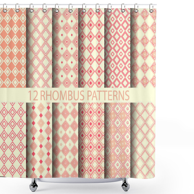 Personality  12 Rhombus Patterns Shower Curtains