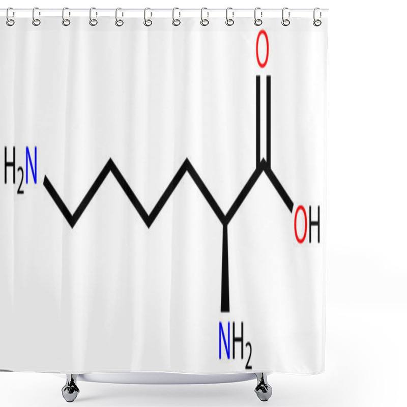 Personality  Essential Amino Acid Lysine Structural Formula Shower Curtains