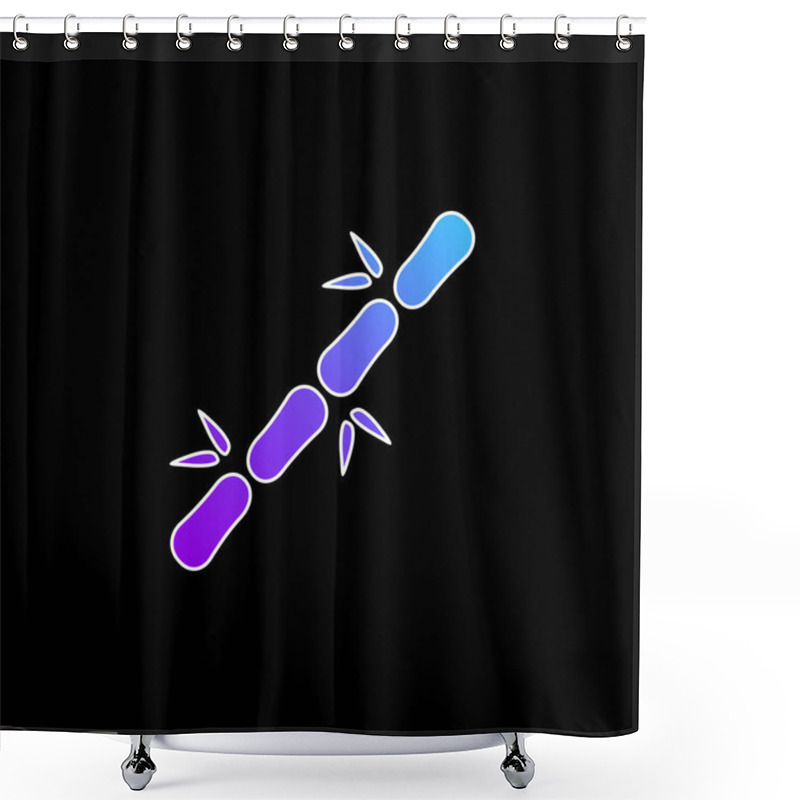 Personality  Bamboo Stick Blue Gradient Vector Icon Shower Curtains