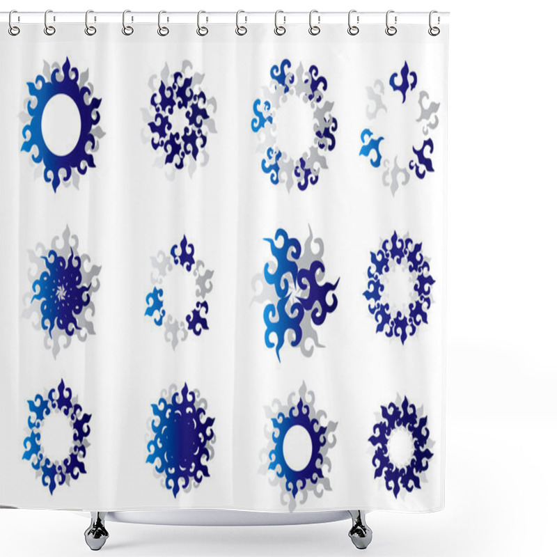 Personality  Set Of Abstract Sun Concepts Shower Curtains