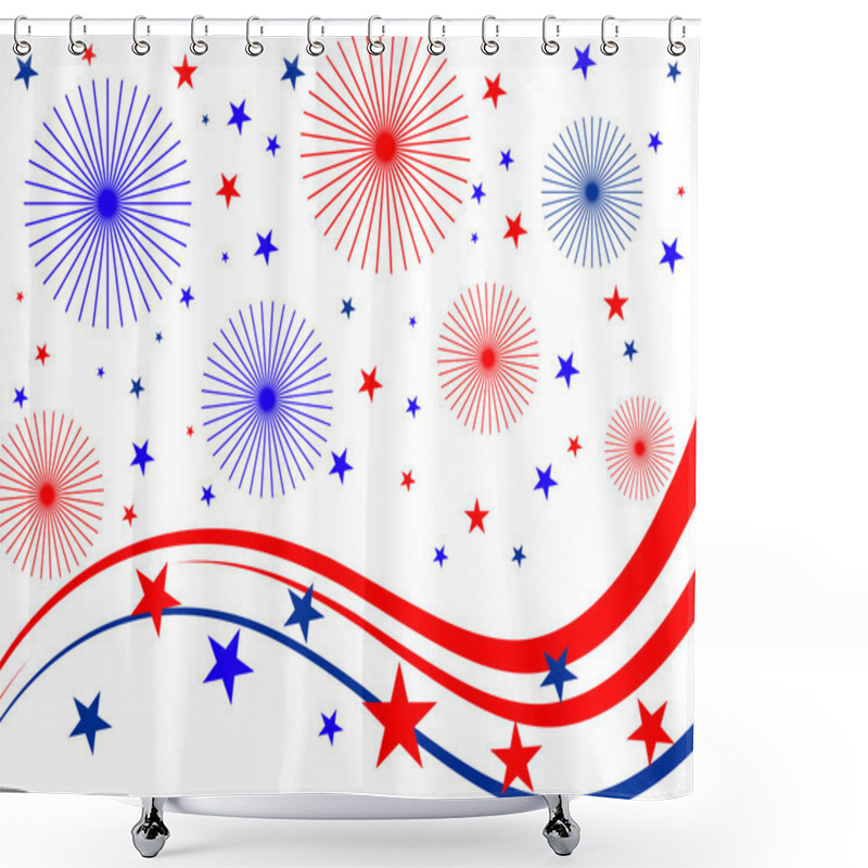 Personality  4th July Background Shower Curtains