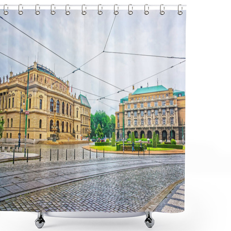 Personality  Rudolfinum And Charles University On Jan Palach Square In Prague Shower Curtains