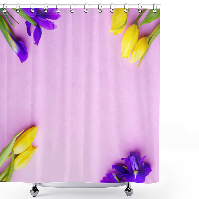 Personality  Flower Composition, Spring Welcoming Floral Template Shower Curtains