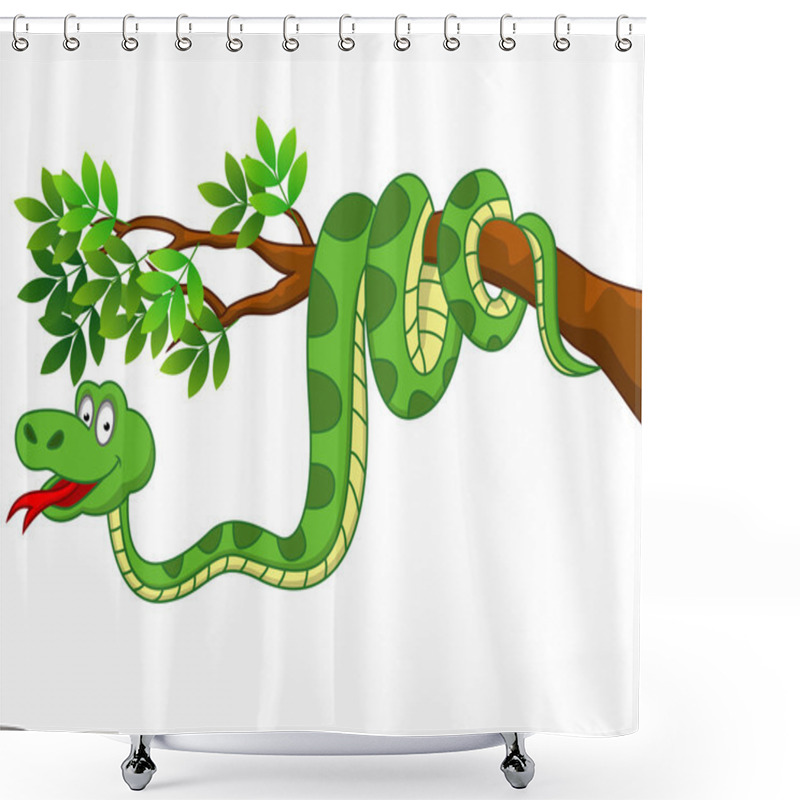 Personality  Snake Cartoon shower curtains