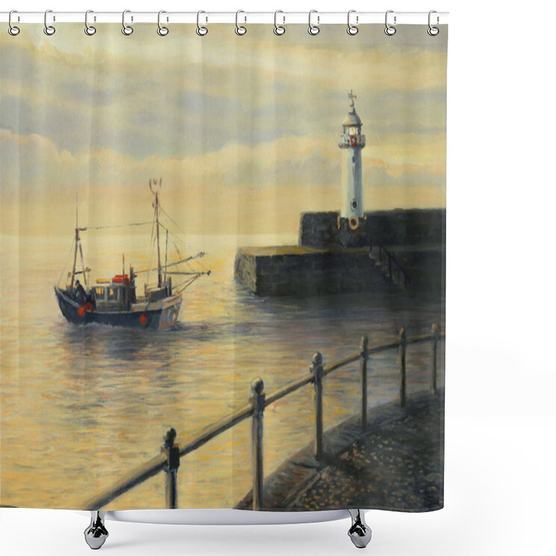 Personality  Memories Of The Old Lighthouse Shower Curtains