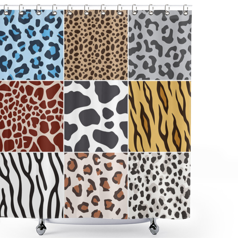 Personality  Seamless Animal Skin Fabric Pattern Texture Shower Curtains