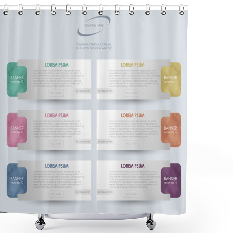 Personality  Business Infographics Tabs Template Shower Curtains