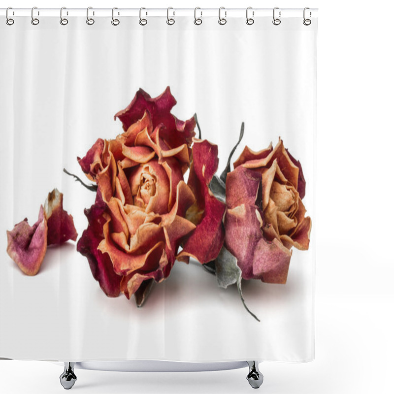 Personality  Dried Rose Flower Heads Shower Curtains