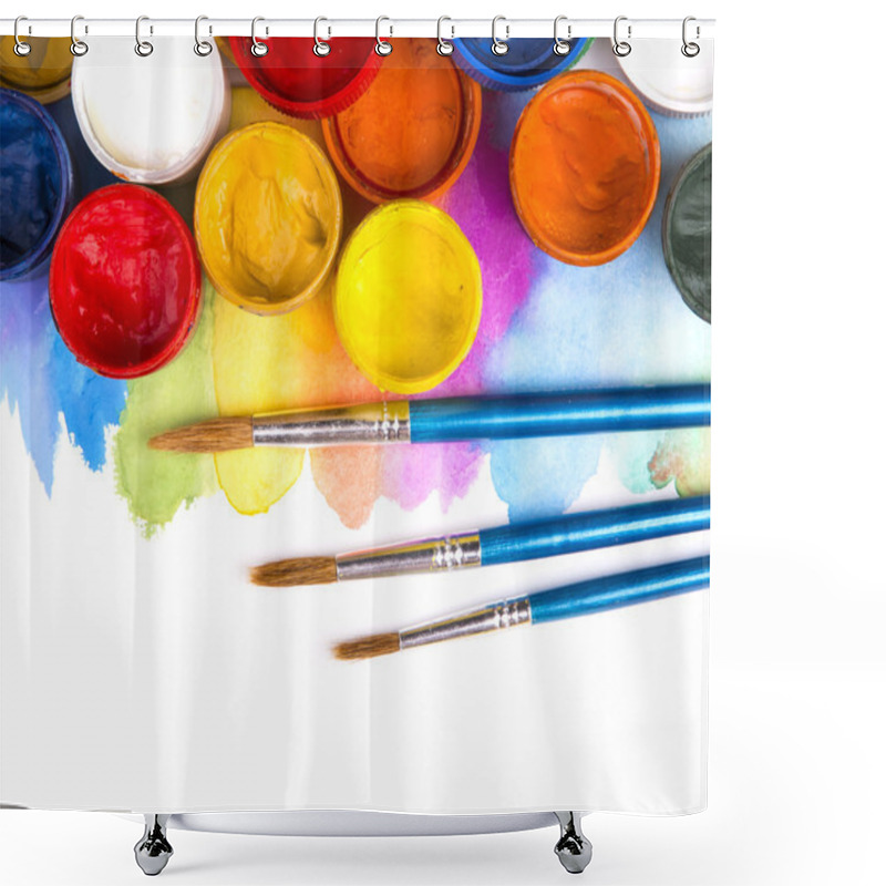 Personality  Art Studio Paints, Palette Shower Curtains