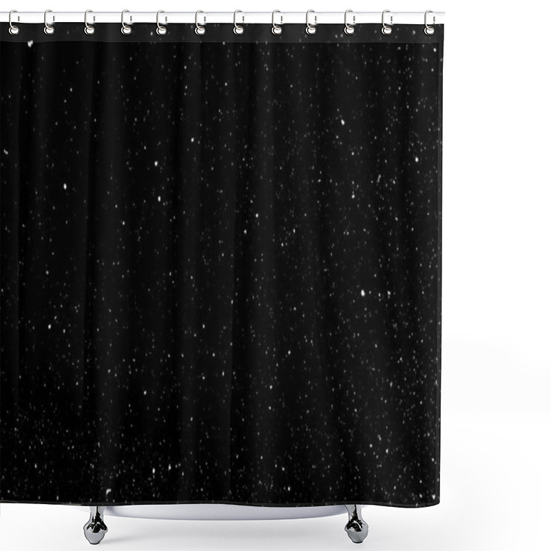 Personality  Chaotic White Bokeh On A Black Background, Light Spots Texture, Abstraction, Falling Snow Shower Curtains