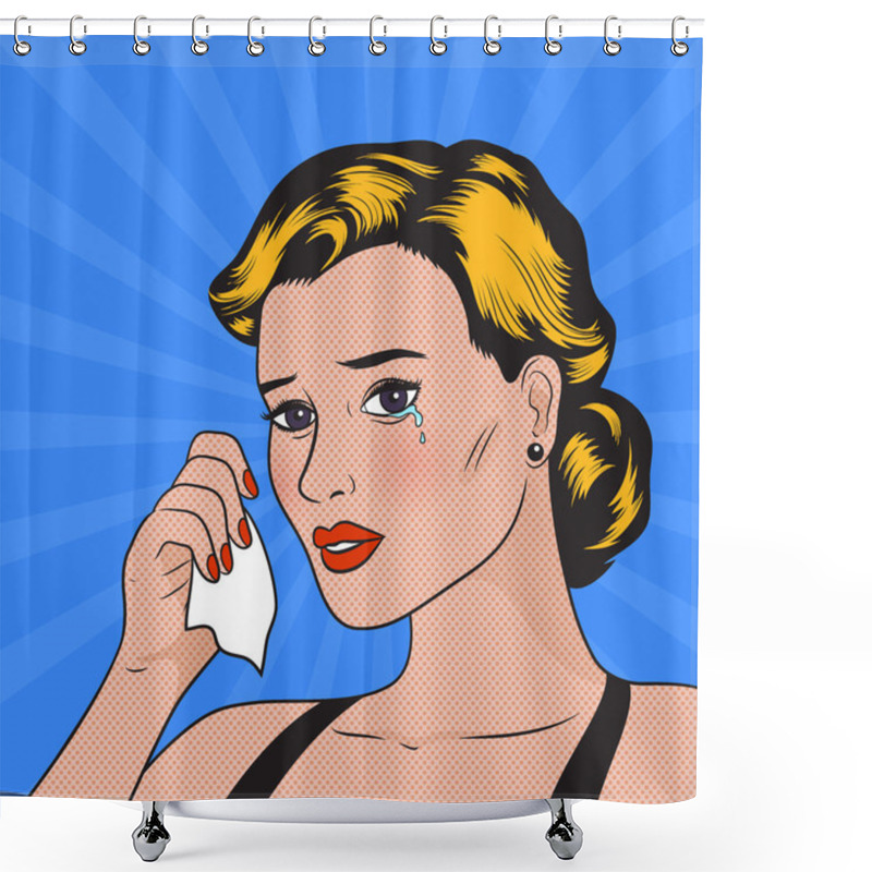 Personality  Pop Art Woman Shower Curtains