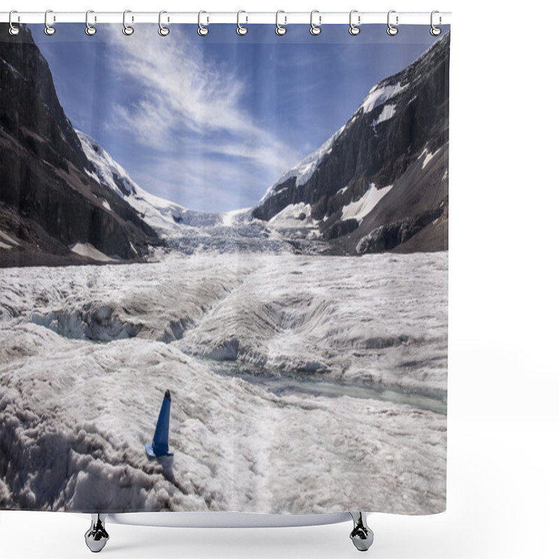 Personality  Glacial Meltwater On Columbia Ice Cap Shower Curtains