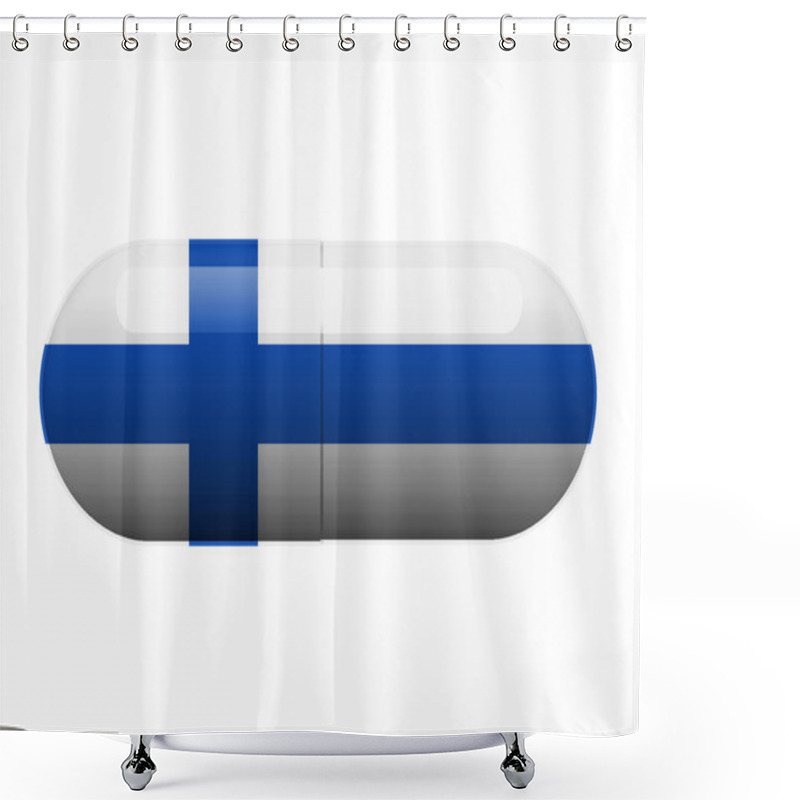 Personality  Finnish Pill Shower Curtains