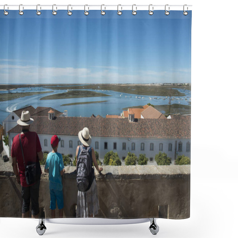 Personality  Ria Formosa Landscape In The City Centre At The Lago De Se Shower Curtains