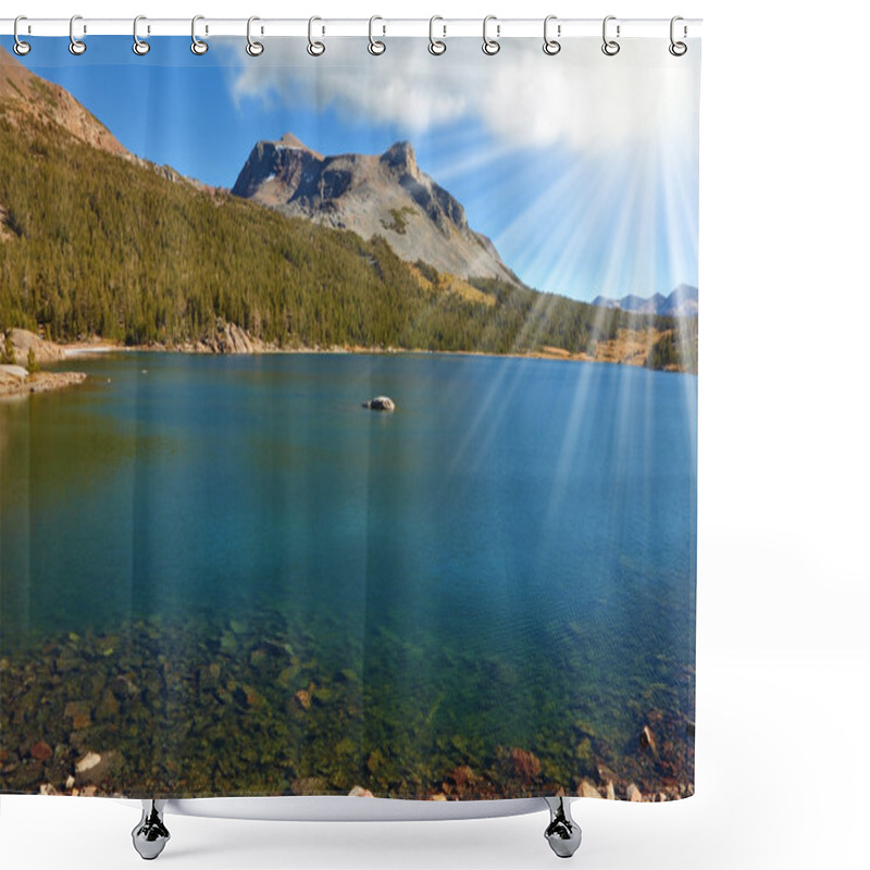 Personality  Midday Sun Shining Over The Lake Shower Curtains