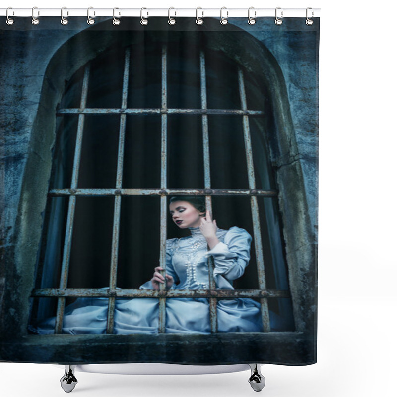 Personality  Woman In Victorian Dress Shower Curtains