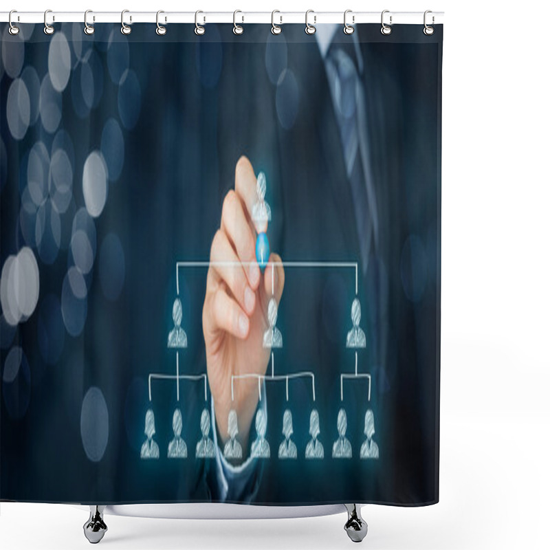 Personality  CEO, Leadership And Corporate Hierarchy Concept Shower Curtains