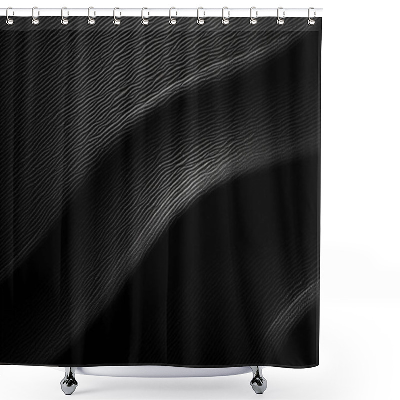 Personality  Abstract Black Background With Luxury Dark Lines And Darkness Geometric Shapes. Modern Exclusive Background For Poster, Banner, Wallpaper And Futuristic Design Concepts. Shower Curtains