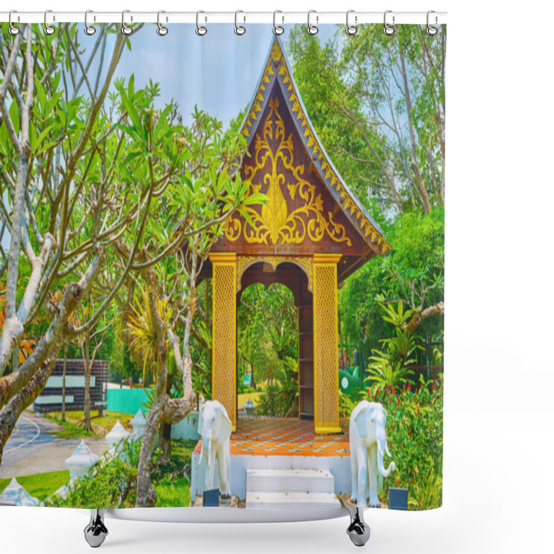 Personality  Small Pavilion Of Laos Garden In Rajapruek Park, Chiang Mai, Tha Shower Curtains