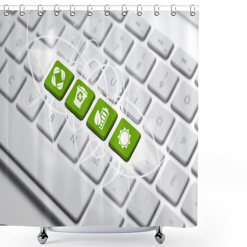 Personality  ECO Keyboard Shower Curtains