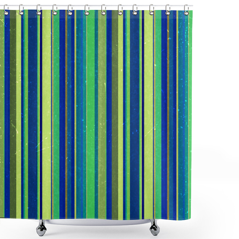 Personality  Vertical Stripes Pattern, Seamless Texture Background. Ideal For Printing Onto Fabric And Paper Or Decoration. Yellow, Blue, Green Colors Shower Curtains