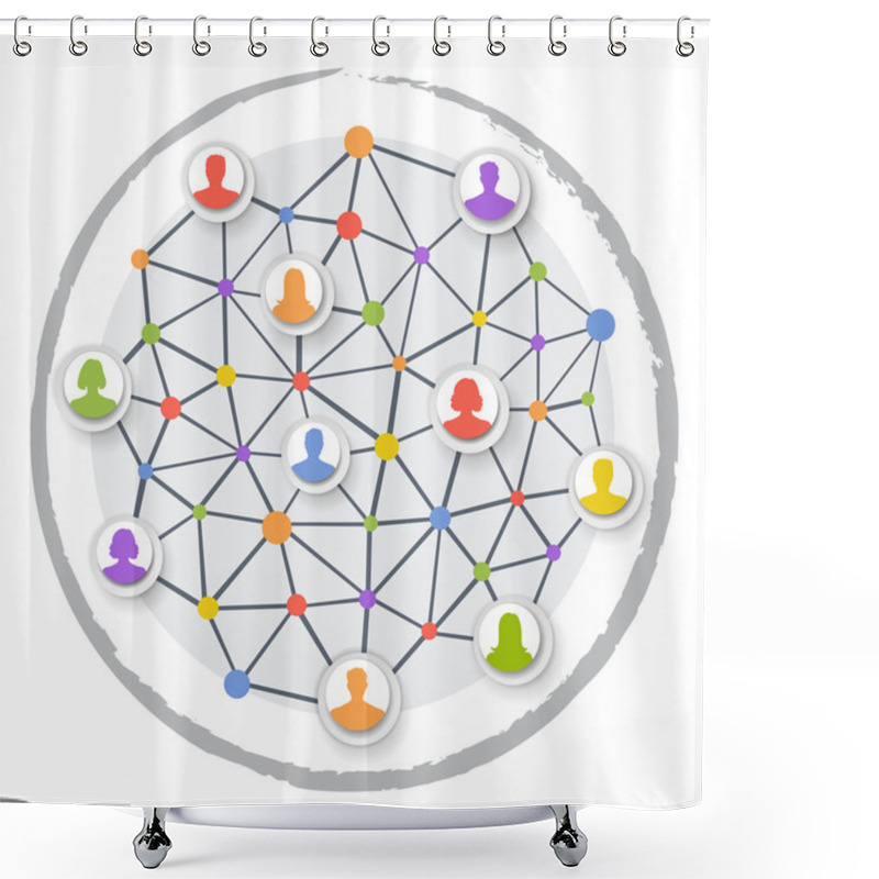 Personality  Global Network Shower Curtains