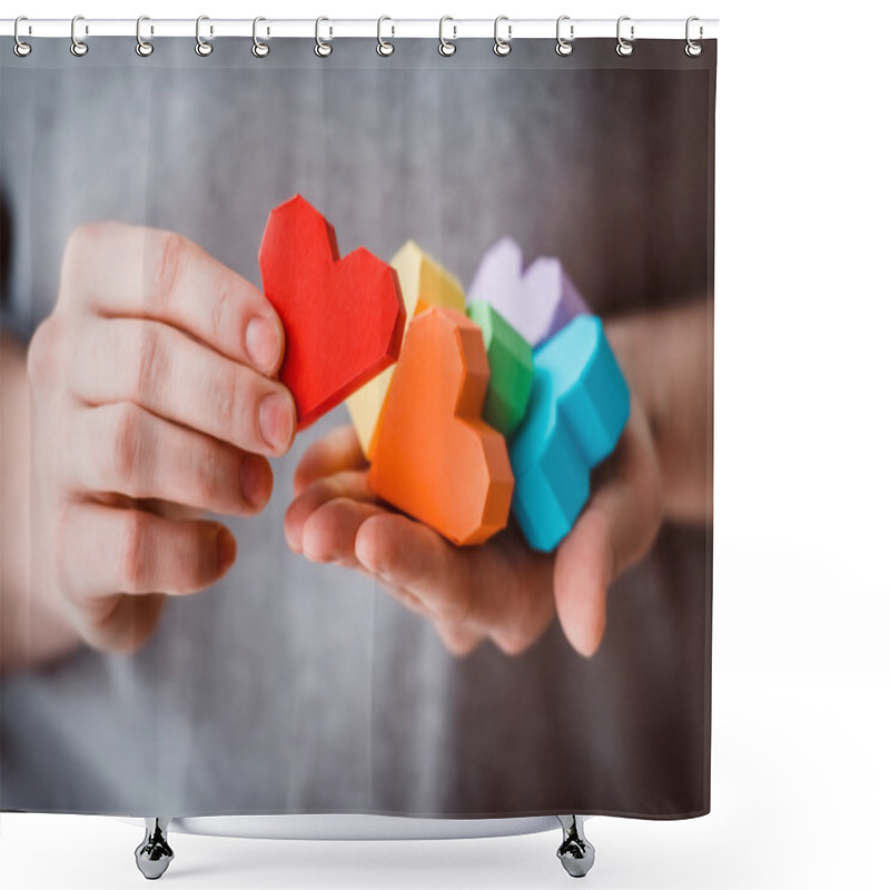 Personality  LGBT Hearts Shower Curtains