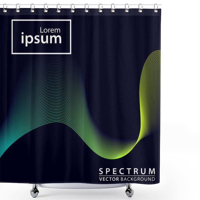 Personality  Wave Background. Spectrum Background Shower Curtains