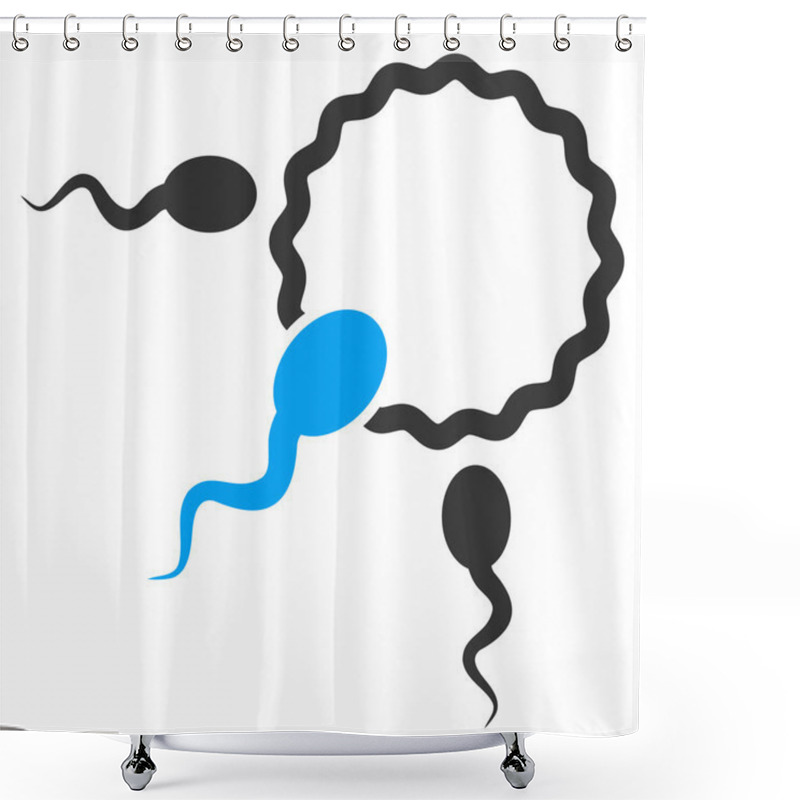 Personality  Fertilization Icon Shower Curtains