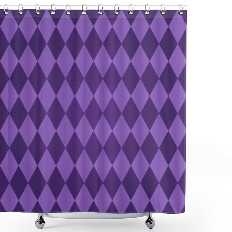 Personality  Seamless Harlequin Pattern-purple Shower Curtains